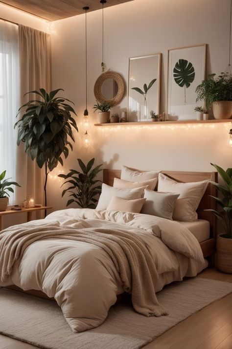 Cozy Bedroom Lighting, Bedroom Ambiance, Bedroom Setup, Bedroom Decor Inspiration, Redecorate Bedroom, Room Makeover Bedroom, Master Bedrooms Decor, Room Inspiration Bedroom, Room Ideas Bedroom