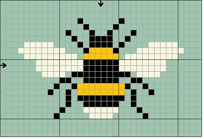 Bee Pixel Art, فن النسيج, Buku Harry Potter, Pola Kristik, Crochet Tapestry, 자수 디자인, Cross Stitch Animals, Simple Cross Stitch, Free Cross Stitch