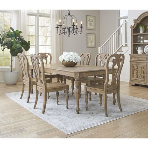 Magnolia Manor Opt 7 Piece Rectangular Table Set - On Sale - Bed Bath & Beyond - 18619051 French Country Farmhouse Dining Room, Modern French Country Dining Room, French Country Kitchen Table, French Country Dining Room Table, Country Dining Room Table, French Country Dining Table, Mom Cave, French Country Dining Room, Furniture Box