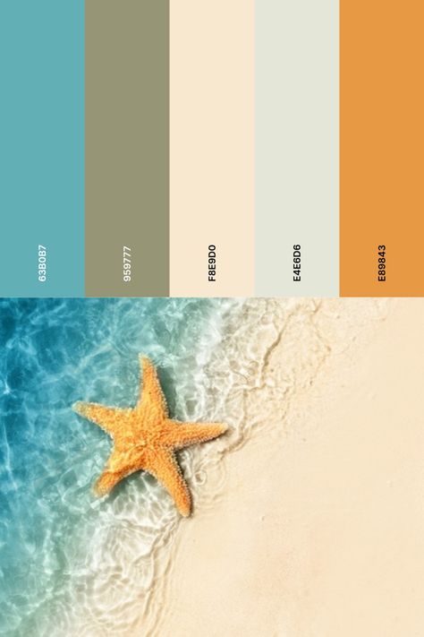 Summer Color Palette Interior, Summer Beach Wedding Colors Colour Palettes, Party Colour Themes Color Palettes, Summer Colour Scheme, Beach Wedding Ideas Colors Colour Palettes, Pool Party Color Palette, Ocean Pallet Color, Summer Colors For Wedding, Summer Pallet Color