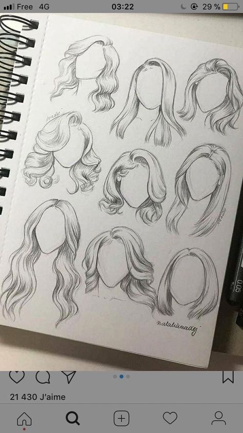 Hair Drawing Ideas, Drawing Ideas Inspiration, Easy Pencil Drawings, Some Drawings, Drawing Hands, Pencil Sketch Drawing, Drawing Hair, Hair Sketch, Seni Dan Kraf