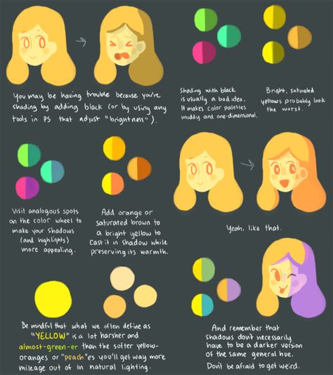 gigidigi: “ a collection of things i wrote about color. these aren’t necessarily “tutorials", just things i’ve discovered that work for me and might help… Color Theory Art, Coloring Tips, Coloring Tutorial, Digital Painting Tutorials, Color Studies, Art Tutorials Drawing, Digital Art Tutorial, Drawing Tips, Color Theory