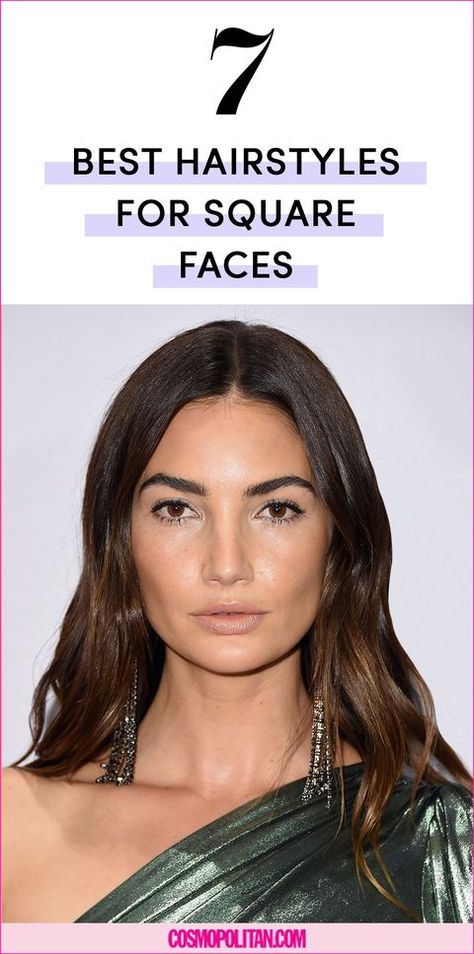 image Hairstyles For Square Shaped Faces, Square Shaped Face Hairstyles, Hairstyles For Rectangular Faces, Hairstyles For Square Faces, Rectangle Face Shape, Rectangle Face, Haircut For Face Shape, Angular Face, Haircut For Square Face