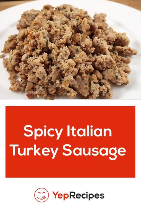 How To Make Ground Turkey Taste Like Italian Sausage, Hot Turkey Sausage Recipes, Hot Italian Turkey Sausage Recipes, How To Make Turkey Sausage, Ground Turkey Italian Recipes, Italian Ground Turkey Recipes, Skinnytaste Lunch, Protein Examples, Ground Turkey Sausage Recipes