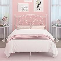 Bed Frame With Headboard, Full Size Bed Frame, Full Bed Frame, White Headboard, Queen Size Bed Frames, Preppy Room, Romantic Decor, Beds & Bed Frames, Full Size Bed