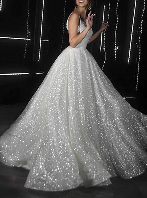 Glittering Dress, Cheap Prom Dresses Online, Sequin Ball Gown, Ball Gown Prom Dresses, Gown Prom Dresses, Spaghetti Strap Wedding Dress, Dress Wedding Party, Wedding Dresses With Straps, Sequin Prom Dresses