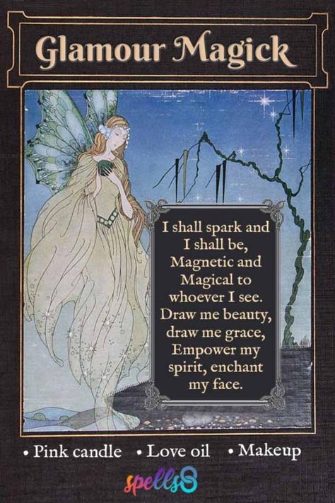 Glamour charms were traditionally used not just to look better, but also to project an aura of confidence, and even to instill fear in others. The outcome of the spell will ultimately depend on the intention behind the will of the spellcaster. Easy makeup glamour spell to obtain subtle powers of enchantment. Magickally charge your makeup products to promote an aura of seduction and confidence each time you wear them. Crystals For Beauty Spells, Good Week Spell, Spell To Become Beautiful, Easy Glamour Spell, Crystals For Glamour Magic, Beauty Enchantment Spell, Spell For Beautiful Skin, Glamor Spells Witchcraft, Enchanting Makeup Spells