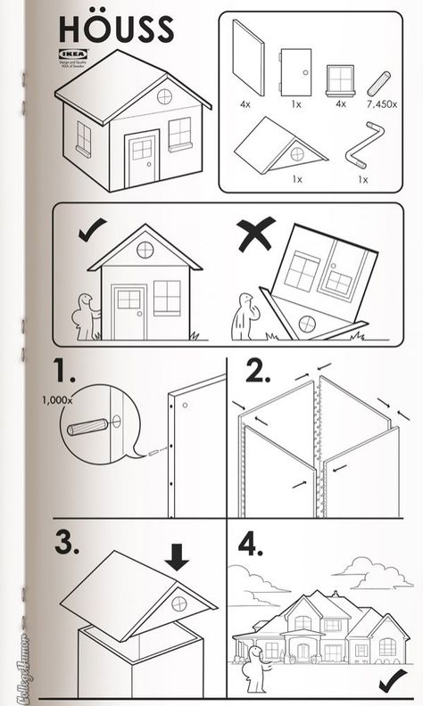 http://theawesomer.com/ikea-instructions-everything/72125/ Ikea Memes, Ikea Instructions, Ikea Play Kitchen, Manual Design, Digital Art Beginner, 3d Pen, Ikea Pax, Instructions Booklet, College Humor