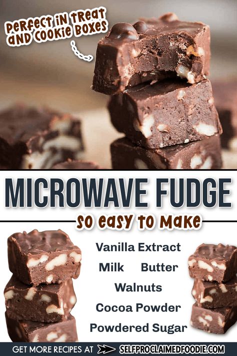 Five Minute Microwave Fudge is a quick and sinfully delicious homemade fudge recipe. This easy fudge will become a holiday favorite! #fudge #easy #recipe #chocolate #christmas #microwavefudge #5minutefudge #powderedsugar #confectionerssugar #cocoapowder Microwave Fudge With Cocoa Powder, No Marshmallow Fudge, Quick And Easy 3 Minute Fudge, Easy Microwave Fudge Recipe, Microwave Chocolate Fudge Easy, Powdered Sugar Fudge Recipes, 5 Minute Chocolate Fudge, Easy Fudge Recipe With Cocoa Powder, Quick Fudge Recipe 3 Ingredients