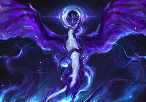 princess of stars, Aster Clarke on ArtStation at https://www.artstation.com/artwork/xJ5ONm Star Creature Fantasy Art, Astral Dragon Art, Cosmic Dragon Fantasy Art, Galaxy Dragon Art, Cosmic Dragon Art, Star Dragon Art, Celestial Dragon Art, Space Dragon Art, Void Goddess