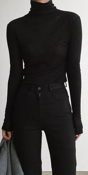 Fall Turtleneck, Looks Black, Virtual Fashion, All Black Outfit, Moda Vintage, Mode Inspo, Style Dresses, Fall Style, Mode Vintage