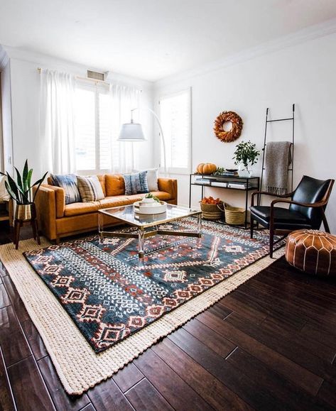 Dark eclectic living room