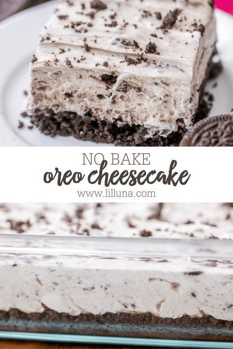 Baked Oreo Cheesecake Recipe, Biscotti Cheesecake, Oreo Desserts, Oreo Cheesecake Recipes, No Bake Oreo Cheesecake, Cheesecake Oreo, Oreo Recipes, Bake Dessert, Oreo Dessert