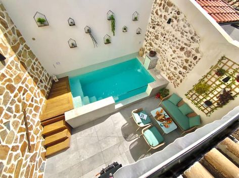 Spain Airbnb, Aesthetic Swimming, Mini Swimming Pool, Ideas De Piscina, Homemade Pools, Luxury Pools Backyard, House With Pool, Pool Deck Ideas, Small Pool Design