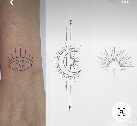 Boho Tattoos, Petite Tattoos, Bff Tattoos, Sun Tattoos, Cute Tiny Tattoos, Subtle Tattoos, Best Tattoo Designs, Dream Tattoos, Eye Tattoo