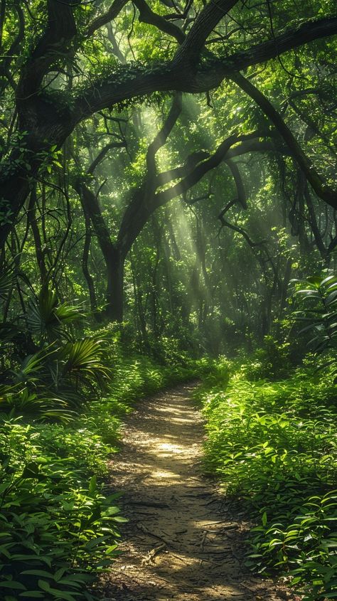 "Mystical #NatureWalk: A serene #Trail winds through a lush, sunlit #Woods, casting enchanting light through the dense foliage. #ScenicView #NatureLovers #ArtOfNature #DownloadMagic ⬇️ Download and 📝 Prompt 👉 https://stockcake.com/i/mystical-forest-path_864297_1112426" Path Through Forest, Fairies In The Woods, Beautiful Woods Forests, Pathway In Forest, Dappled Light Forest, Forest Scenery Photography, Forest Aesthetic Bright, Deep Woods Aesthetic, Forest Asthetics Photos