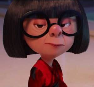 Edna E Mode, Edna Incredibles, Funny Icons, Abba Mania, Edna Mode, Fav Movie, Disney Figures, Stickers Funny, Pixar Characters