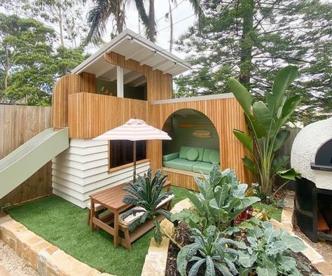 The best cubby house ideas we've seen on Instagram Cubby House Ideas, Kids Cubby Houses, Kids Backyard Playground, Play Area Backyard, Backyard Kids Play Area, Pool Areas, Ground Covers, Cubby House, Kids Outdoor Play