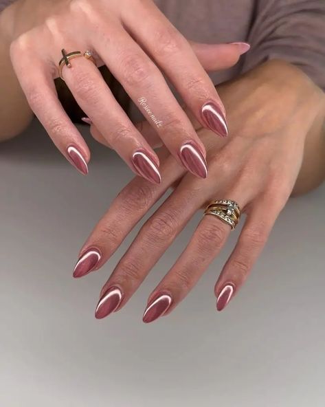 23+ Stunning Rose Gold Nails For 2024 - DrExplains Rose Gold Glazed Nails, Pink Rose Quartz Nails, Rose Gold Nails Almond Shape, Dusty Rose Chrome Nails, Short Formal Nails, Dusty Pink Nails Rose Gold, Blush Color Nails, Black And Pink Chrome Nails, Nails For A Dance