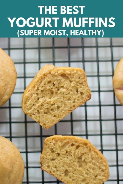 Light, fluffy, and incredibly moist, these whole wheat greek yogurt muffins are made with just a handful of ingredients and can be flavored in so many ways! Healthy Yogurt Muffins, Toddler Muffins, Blw Recipes, Greek Yogurt Muffins, Whole Wheat Muffins, Baby Muffins, Yogurt Muffins, Toddler Recipes, Gf Flour