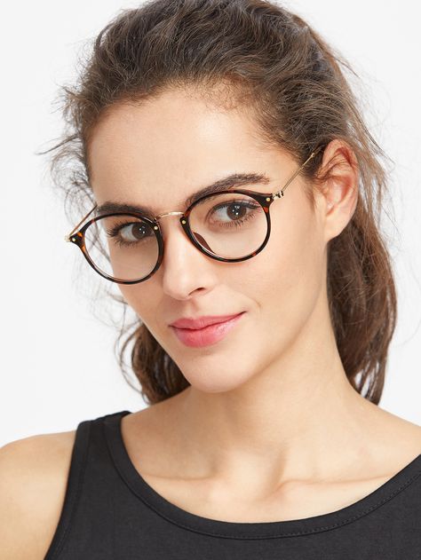 Shop Leopard Frame Round Glasses online. SheIn offers Leopard Frame Round Glasses & more to fit your fashionable needs. Leopard Glasses Frames, Rounded Glasses Women, Nomakeup Makeup, Glasses Portrait, Body Enhancement, Rounded Glasses, Leopard Glasses, Glasses Design, Glasses Trends