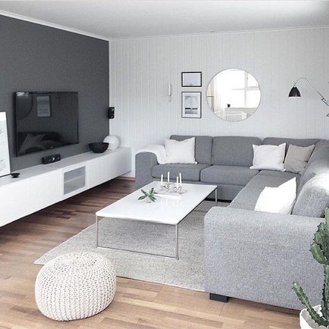 Gray Living Room Design, Minimalist Living Room Design, Contemporary Living Room Design, Elegant Living Room Design, Modern Minimalist Living Room, Design Salon, Small Living Room Decor, Trendy Living Rooms, Building Designs