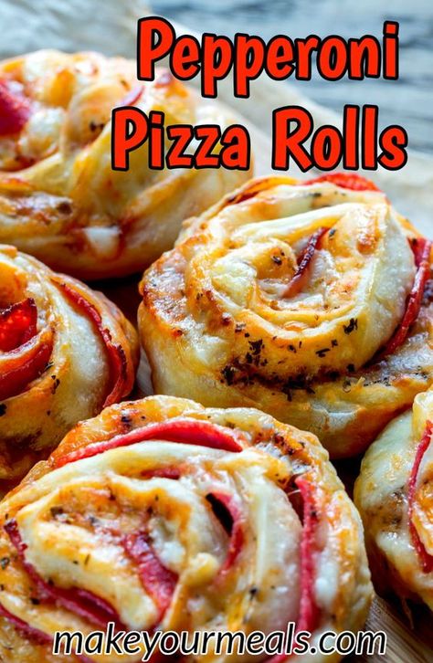 Pepperoni Pizza Rolls, Homemade Pizza Rolls, Pizza Roll Recipe, Wallpaper Food, Pizza Roll, Best Appetizer Recipes, Pizza Rolls, Think Food, Football Food