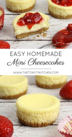 Cheesecakes For Weddings, Homemade Mini Cheesecake, Mini Cheese Cakes Recipes, Mini Cheesecakes Wedding, Cheesecake Mini Cups, Mini Cheesecake Recipes Easy, Classic Cheesecake Recipes, Cheesecakes Cupcakes, Easy Mini Cheesecakes