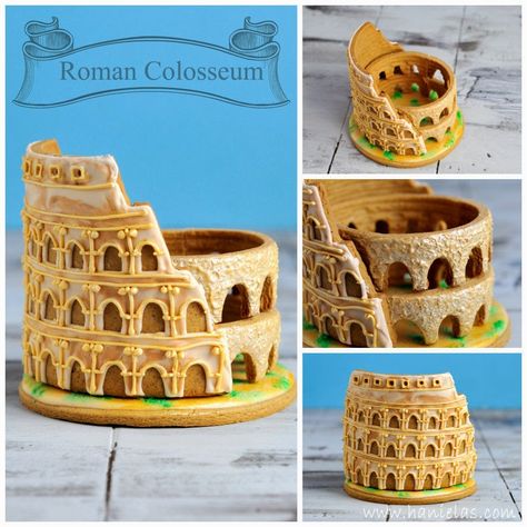 Royal Icing Piping, Gingerbread Cookie Dough, Roman Colosseum, Gingerbread Dough, 3d Cookie, Cookie Connection, Royal Icing Recipe, Cookie Dough Recipes, Icing Recipe