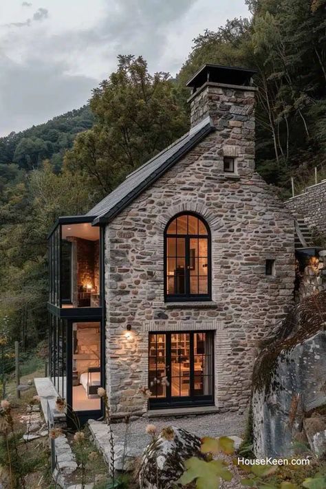 12 Belgian Brick & Stone Houses We Love (Image Series) House With Large Windows, Brick Stone, Red Stones, French Architecture, Brick Home, Brick And Stone, Stone Houses, Dream House Exterior, Stone House