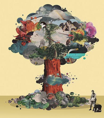 Tree Collage, Magazine Collage, Arte Inspo, Art Et Illustration, Art Pop, Art And Illustration, A Collage, Magazine Art, Tree Art