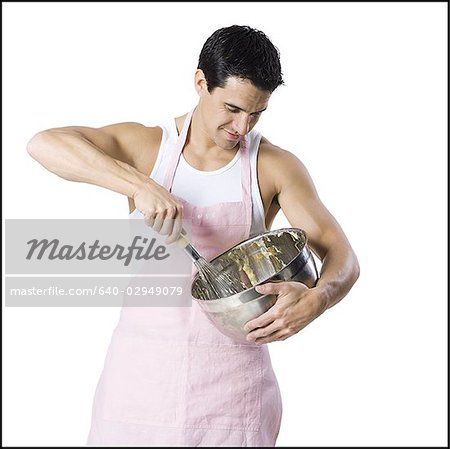 Chef Pose Reference Drawing, Man Cooking Reference, Pose Reference Stock Photos, Stock Image Reference, Poses Man Drawing, Baking Poses Reference, Man In Apron Drawing, Person Baking Reference, Holding Bowl Reference Drawing