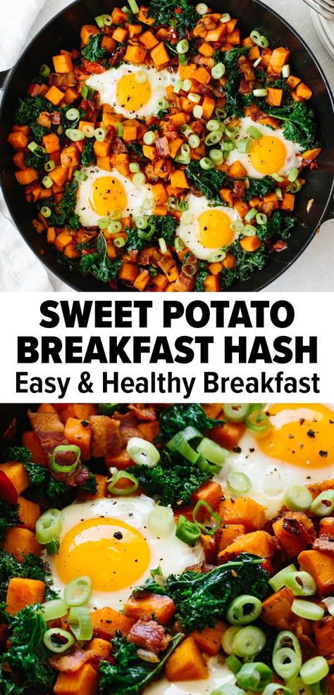 Breakfast Ideas Nutritious, Breakfast Recipes With Vegetables, Healthy Breakfast With Veggies, Crockpot Breakfast Healthy, Breakfast Sweet Potato Hash, Hash Recipes Breakfast, Easy Savory Breakfast Ideas Healthy, Healthy Meals With Sweet Potato, Healthy Breakfast For Men