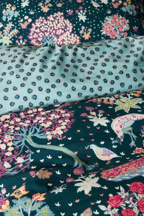 Darby Duvet Cover | Anthropologie Trendy Bed, Color Journal, Fresh Bedroom, Perfect Bedding, Unique Beds, Floral Duvet, Primary Bedroom, Linen Bedroom, Elegant Bedroom