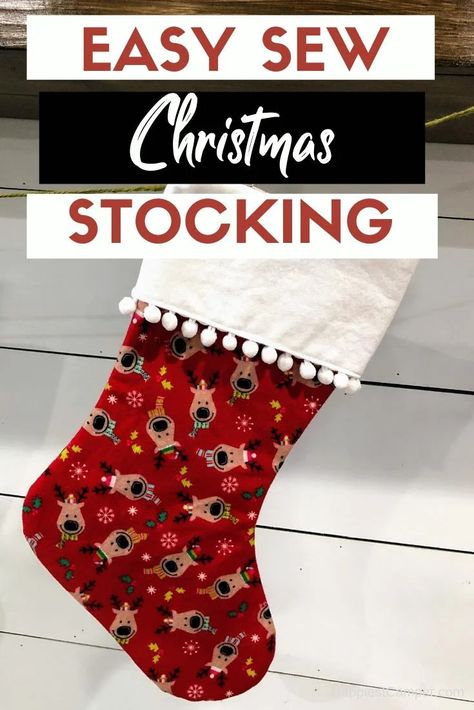 Sew A Christmas Stocking, Easy Christmas Stockings, Christmas Stocking Pattern Free, Stocking Pattern Free, Christmas Stockings Sewing, Sew Christmas, Diy Stockings, Christmas Sewing Projects, Christmas Stockings Diy