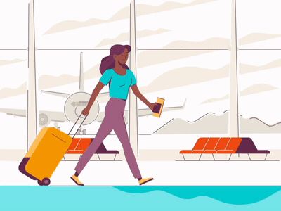 Great work from a designer in the Dribbble community; your best resource to discover and connect with designers worldwide. Travel Animation, Woman Animation, Walk Animation, Animated Banner Ads, Human Animation, Walking Animation, Have A Nice Trip, Illustrator Design Tutorial, Animated Banners