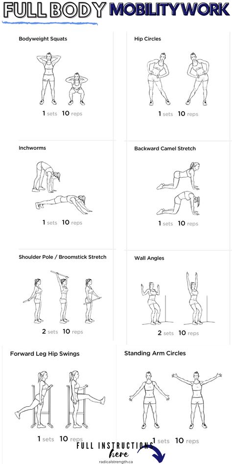 Upper Body Home Workout, Hip Mobility Exercises, Body Workout At Home, Mobility Exercises, At Home Exercises, Free Workouts, Back Exercises, Flexibility Workout, Upper Body Workout