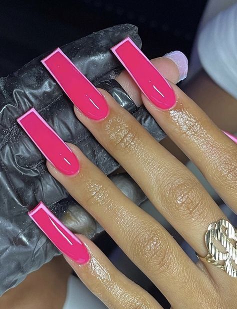 Diy Acrylic Nails, Glamour Nails, Nails Design With Rhinestones, Girly Acrylic Nails, Daily Nail, Work Nails, Long Acrylic Nails Coffin, Acrylic Nails Coffin Pink, Long Square Acrylic Nails