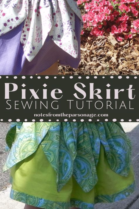 Pixie Skirt Diy, Diy Panel Skirt, Fairy Skirt Sewing Pattern, Pixie Skirt Pattern, Fairy Sewing Patterns Free, Petal Skirt Diy, Flower Petal Skirt Diy, Leaf Skirt Diy, Boho Skirt Pattern Free