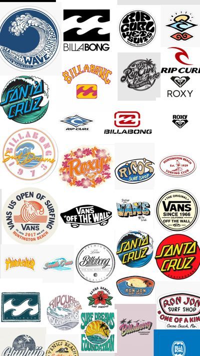 Check out bathurst111's Shuffles #surf #surflogos #surfstickers #stickers #logos #summeraesthetic #summersurf #summer #ripcurl #billabong #santacruz #vans #surfbrands Stickers On Surfboard, Surf Room Posters, Surf Logos Vintage, Cute Beachy Stickers, Vintage Surf Logo Design, Ripcurl Surf Poster, Cute Surf Boards, Surf Board Stickers, Ripcurl Wallpapers