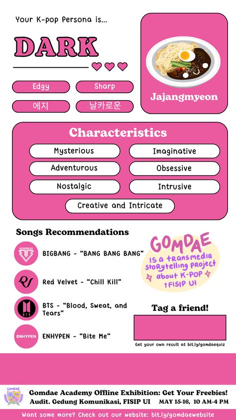 Results for quiz Discover Your K-pop Persona! Bastille Band, Kpop Quiz, Which Character Are You, Experimental Music, Pop Quiz, Song Recommendations, Online Quiz, Generate Leads, Personality Quiz