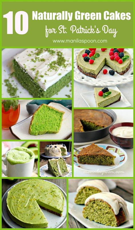 Celebrate St. Patrick’s Day without fear with these dye-free and naturally green delicious cakes! Perfect desserts to welcome Spring, too! March is indeed a special… Green Desserts, St Patricks Day Food, Green Cake, Green Food, Delicious Cakes, Irish Recipes, Welcome Spring, Occasion Cakes, Greens Recipe