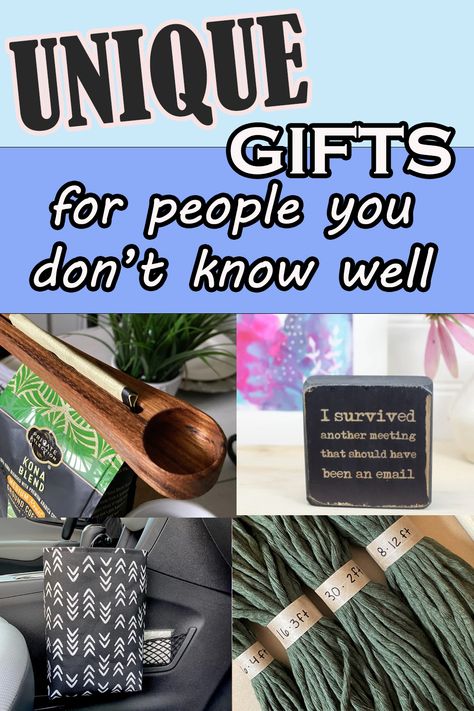 unique gifts for people you don't know well Office Yankee Swap Gift Ideas, Coworker Gifts Diy, Best Yankee Swap Gifts, Coworker Gifts Appreciation, Christmas Gift Exchange Ideas, Christmas Gift Exchange Party, Ideas For Presents, Work Gift Exchange, Coworker Gift Ideas