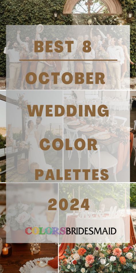 October Wedding Light Colors, Fall Wedding Cinnamon Color, Fall Gold Wedding Color Palettes, Wedding Colors With Burnt Orange, Fall 2024 Bridesmaid Dresses, Bridesmaid Dresses For October Wedding, October Wedding Colors 2024, Fall Colors For Bridesmaid Dresses, October Wedding Themes Color Schemes