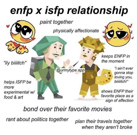 Isfp Enfp, Isfp Relationships, Relationship Meme, All Personality Types, Infp Relationships, Finding Friends, Enfp Relationships, Myers Briggs Personality Test, Enfp T