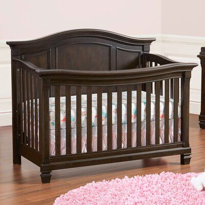 Baby Cache Glendale 4-in-1 Convertible Crib Color: Charcoal Brown Bed Day, 4 In 1 Crib, Wood Crib, Baby Cribs Convertible, Crib Toddler Bed, Adjustable Mattress, Nursery Crib, Day Bed, Crib Sets