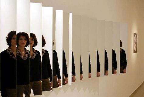 Striking Reflection Art Projection Installation, Mirror Illusion, Interaktives Design, Mirror Installation, Reflection Art, Mirror Artwork, Mirror Reflection, Self Centered, Interactive Art