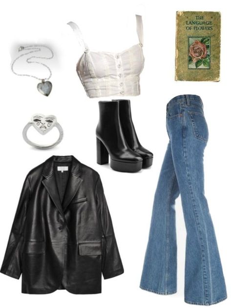 Aesthetic Clothing Boards, Love Witch Inspired Outfits, Grouplove Concert Outfit, 1975 Concert Outfits, Maneater Outfits Casual, Dark Romance Outfit Aesthetic, Rockstar Outfits Aesthetic, Smart Aesthetic Outfits, Sag Rising Outfits