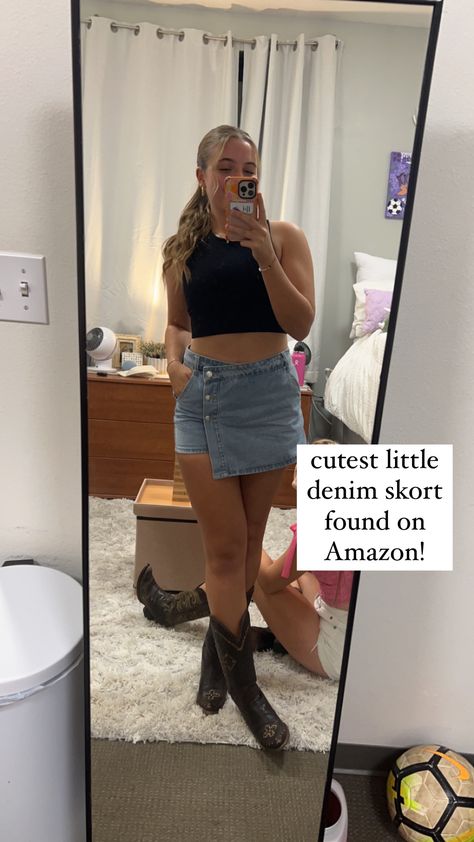 Flvsun Denim Shorts Women Casual High Waisted Solid Button Up Asymmetrical Denim Jean Skort Skirt Mini Shorts Jean Skort, Denim Skort, Skirt Mini, Shorts Women, Denim Shorts Women, Mini Shorts, Denim Jean, Jeans Denim, I Got This