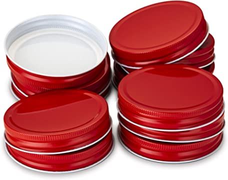 Amazon.com: Red Mason Jars, Kitchen Tools And Equipment, Canning Jar Lids, Wide Mouth Mason Jars, Canning Lids, Jelly Jars, Glass Storage Jars, Mason Jar Lids, Glass Storage